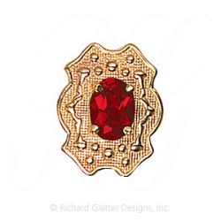 GS500 G - 14 Karat Gold Garnet Slide 